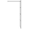 vidaXL Parete per Doccia Walk-in Vetro Trasparente ESG 80x195 cm Nera