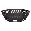 vidaXL Focolare Nero 80 x 80 x 28 cm Acciaio