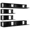 vidaXL Set mobile TV 4 pcs Rovere Nero Legno ingegnerizzato