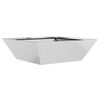 vidaXL Vaso da giardino Argento 50 x 50 x 15 cm Acciaio zincato
