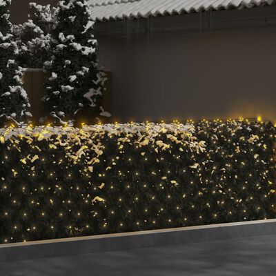 vidaXL Luci di Natale Rete Bianco Caldo 3x3m 306 LED Interni Esterni