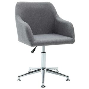 vidaXL Sedia da Ufficio Girevole Grigio Chiaro in Tessuto