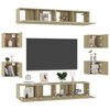 vidaXL Set di Mobili Porta TV 8 pz Rovere Sonoma in Legno Multistrato