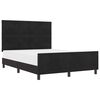 vidaXL Letto a molle con testiera Nero 140 x 190 cm Velluto