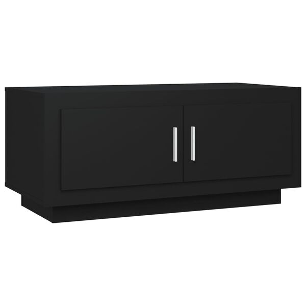 vidaXL Tavolino da Salotto Nero 102x50x45 cm in Legno Multistrato