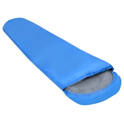 vidaXL Sacco a Pelo Ultraleggero Blu 15°C 850 g