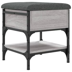 vidaXL Panca Porta Scarpe Grigio Sonoma 42x42x45 cm Legno Multistrato