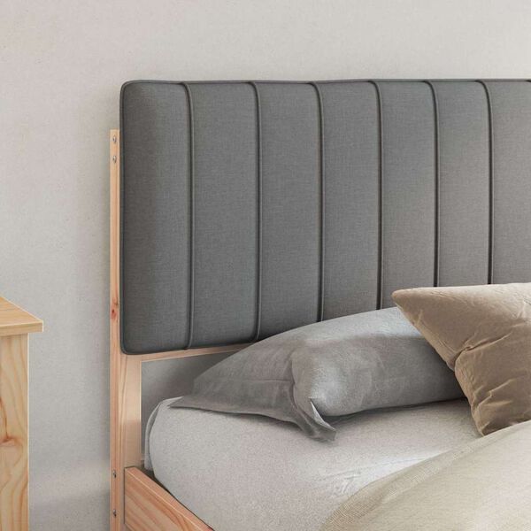 vidaXL Letto con Testiera Rivestita Grigio chiaro 180 x 200 cm