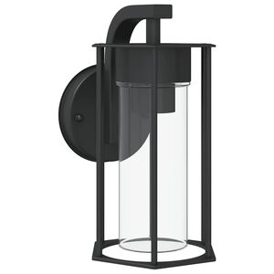 vidaXL Applique da Esterno Nera in Acciaio Inossidabile