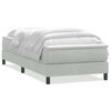 vidaXL Giroletto a Molle con Materasso Grigio Chiaro 100x220cm Velluto
