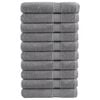 vidaXL Asciugamani Premium SOLUND 10 pz Grigio 100x200 cm 600 g/m&sup2;