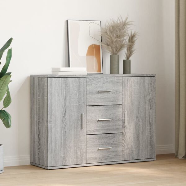 vidaXL Credenza Grigio Sonoma 90,5x29,5x65 cm in Truciolato