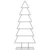 vidaXL Albero di Natale Decorativo in Metallo Nero 180 cm