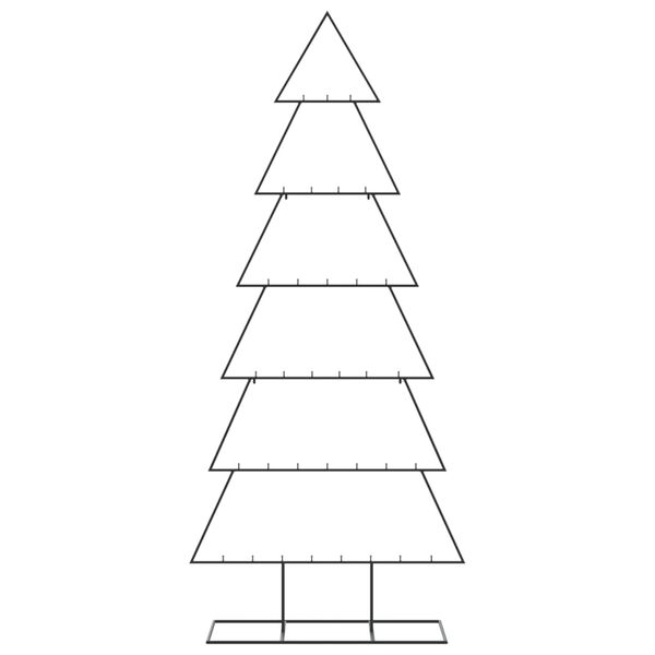 vidaXL Albero di Natale Decorativo in Metallo Nero 180 cm