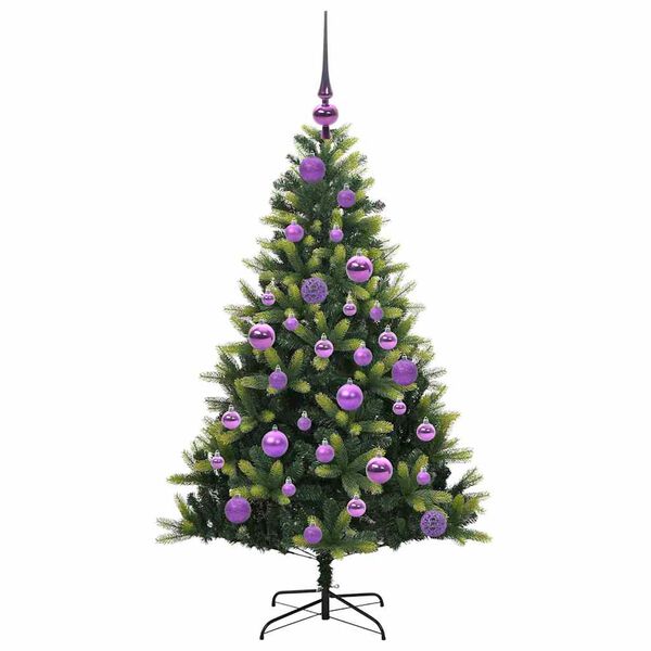 vidaXL Albero di Natale Artificiale Pieghevole 150 LED Verde 120 cm