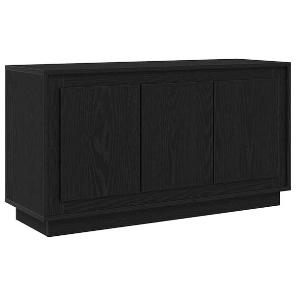 vidaXL Credenza Rovere Nero 102 x 35 x 55 cm Legno multistrato