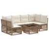 vidaXL Set Divano da Giardino 7 pcs Beige polyrattan