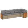 vidaXL Set Divano da Giardino 6 pz con Cuscini Beige in Polyrattan