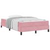 vidaXL Letto a molle con materasso Rosa 120 x 190 cm Tessuto