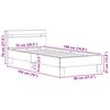 vidaXL Struttura del letto con testiera Rovere artigianale 75 x 190 cm