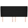 vidaXL Testiera ad Orecchio Nera 163x23x118/128 cm in Tessuto