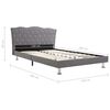 vidaXL Letto con Materasso Memory Foam Tessuto Grigio Chiaro 140x200cm