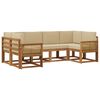 vidaXL Set di divani da esterno con cuscino 6 pcs Naturale e Beige