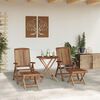 vidaXL Set da Pranzo per Giardino 4 pcs Marrone Legno di teak solido