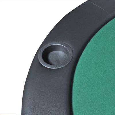 vidaXL Superficie Tavolo Poker per 10 Giocatori Pieghevole Verde