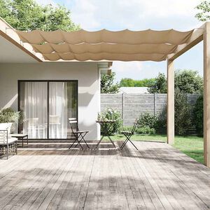 vidaXL Paravento Verticale Tortora 60x1200 cm in Tessuto Oxford