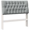 vidaXL Testiera imbottita Grigio chiaro 100 cm Pino massello