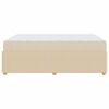 vidaXL Struttura letto con materasso Crema 160 x 200 cm Tessuto