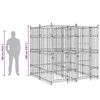 vidaXL Gabbia per Cani da Esterno in Acciaio 3,69 m&sup2;