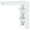 vidaXL Bancone da Muro Bianco 102x45x103,5 cm in Legno Compensato