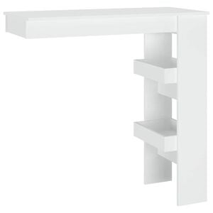 vidaXL Bancone da Muro Bianco 102x45x103,5 cm in Legno Compensato