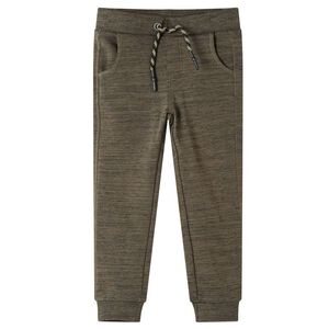 vidaXL Pantaloni Tuta per Bambini Cachi Scuro M&eacute;lange 92