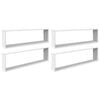 vidaXL Mensole Parete a Cubo 4 pz Bianco 100x15x30 cm