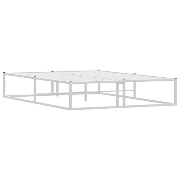 vidaXL Giroletto senza Materasso Bianco 140x200 cm in Metallo