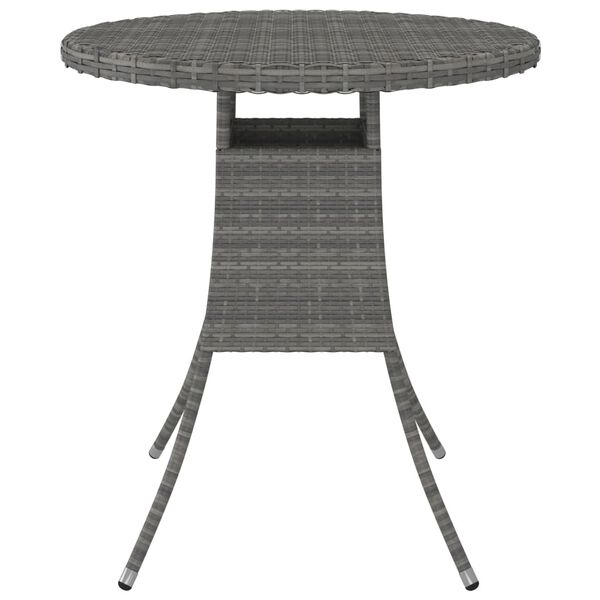 vidaXL Tavolo da Giardino Grigio 70x70x73 cm in Polyrattan
