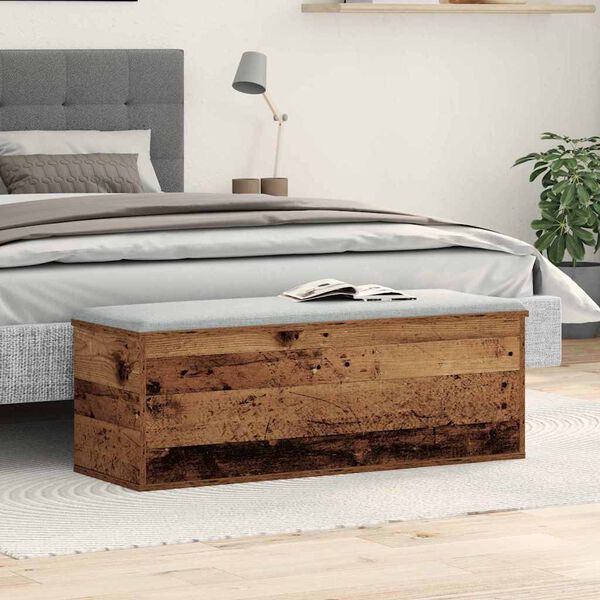 Baule Portaoggetti VidaXL In Legno Recuperato 100x42x46 Cm - Stile Vintage