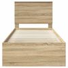 vidaXL Struttura del letto Rovere Sonoma 75 x 190 cm Pino massello
