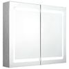 vidaXL Mobiletto per specchio da bagno Grigio Cemento 80 x 12 x 68 cm