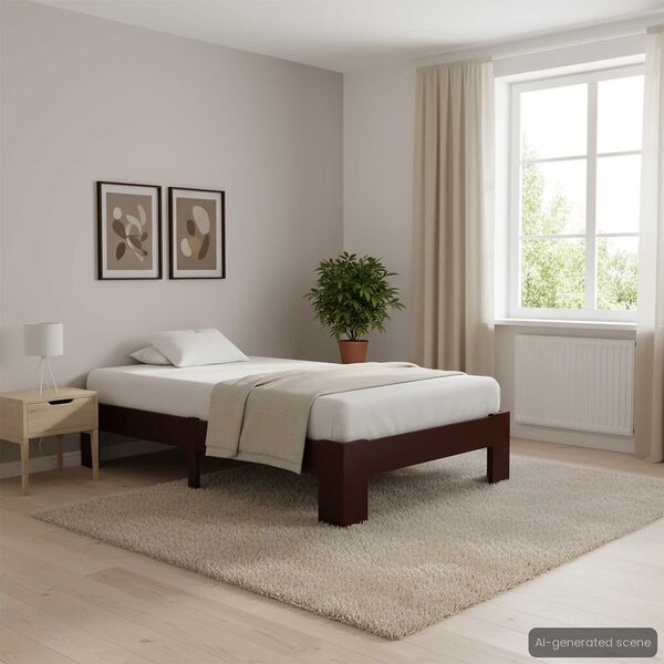 vidaXL Giroletto senza Materasso Marrone Scuro 100x200 cm Legno Pino