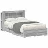 vidaXL Telaio del letto con storage Sonoma grigio 120 x 190 cm