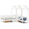 vidaXL Set Dormeuse e Panca con Tetto Bianco 80x200cm Massello Pino