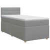 vidaXL Letto box spring con materasso Grigio Chiaro 90 x 190 cm