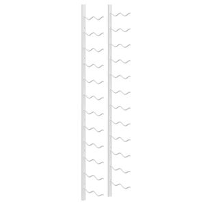 vidaXL Portavini da Parete per 24 Bottiglie Bianco in Ferro