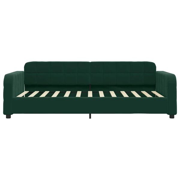 vidaXL Letto da Giorno Verde Scuro 90x200 cm in Velluto