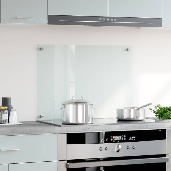 vidaXL Paraschizzi per Cucina Trasparente 70x50 cm in Vetro Temperato