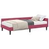 vidaXL Struttura Letto Angolare con Materasso Altro 2 pz Verde Velluto